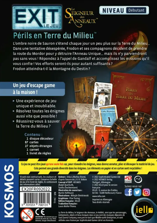 Exit - Le Seigneur des Anneaux - Périls en terre du Milieu