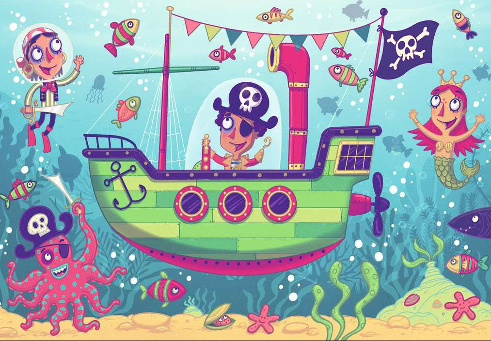 Puzzle & Play Pirate Terre en vue