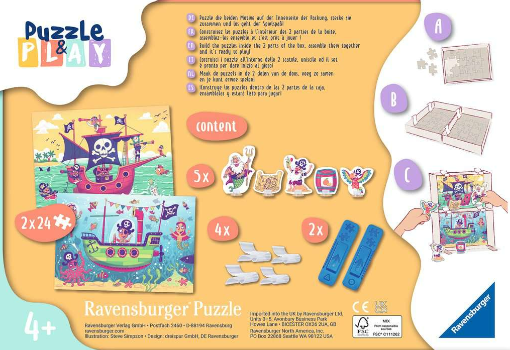 Puzzle & Play Pirate Terre en vue