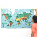 Poppik - Poster Carte du Monde 1600 Stickers