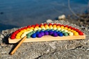 Arc-en-ciel Montessori petit avec boules en laine