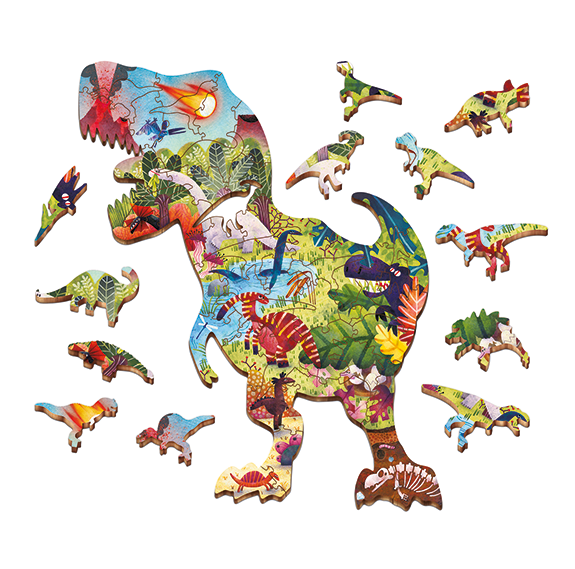 Ludattica Woody - Puzzle Les Dinosaures 48 pcs