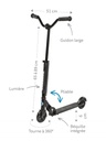 Trottinette micro - Sprite Deluxe Noir +led