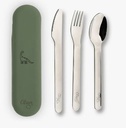 Citron - Ensemble de Couverts avec Boîte en Silicone Green