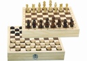 Dames et échecs, coffret réversible
