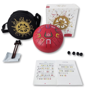 Tambour de langue TAMBU rouge en acier 8 pouces, 11 notes
