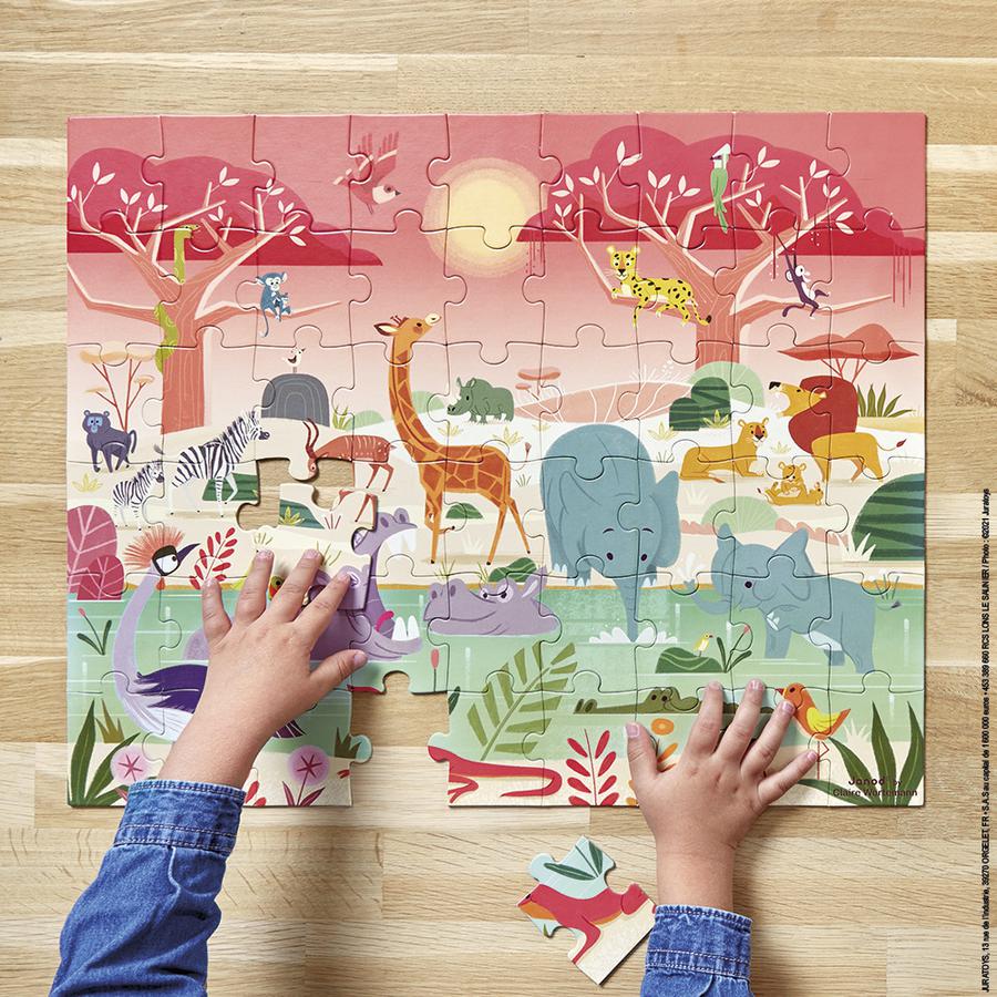 Janod - Puzzle 54pcs Réserve Animalière