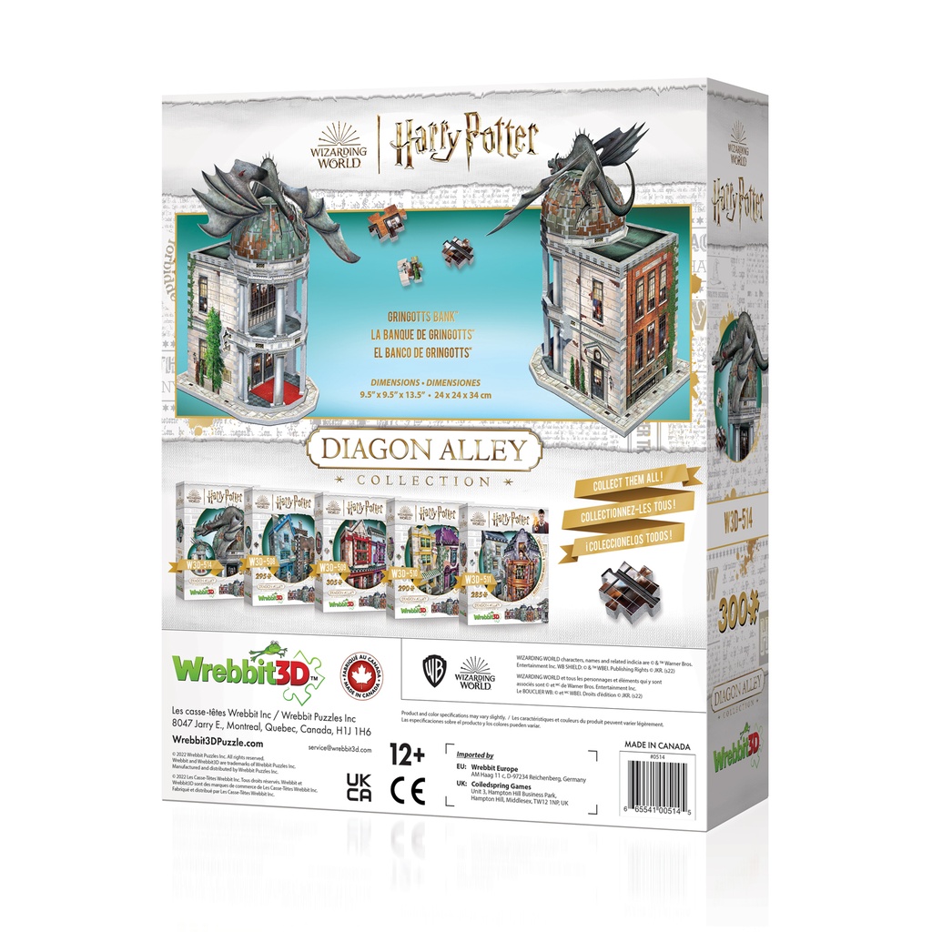 Puzzle 3D Harry Potter - La banque de Gringotts  300 pcs