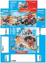 Vehicules de pompier avec bidon d'essence 