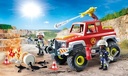 Vehicules de pompier avec bidon d'essence 