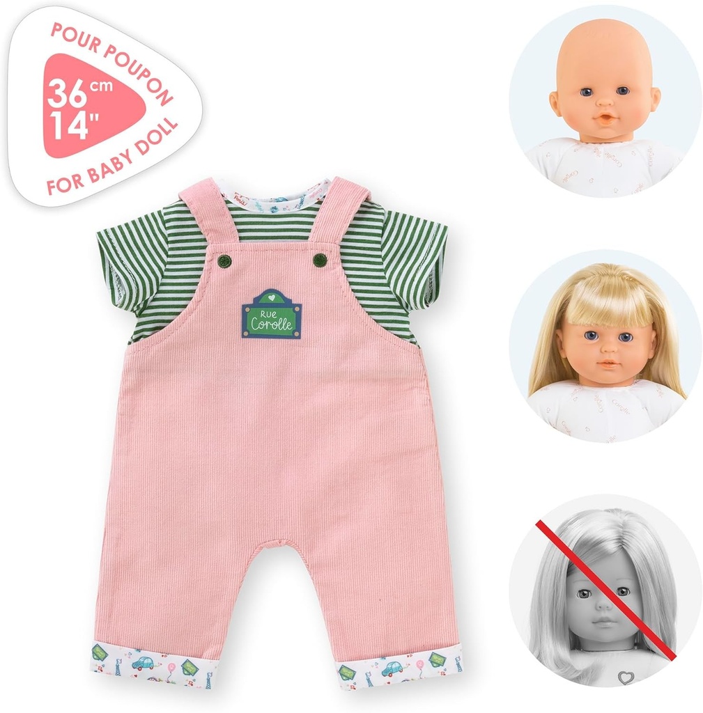 Corolle - T-shirt En Overall Een Weekend in Parijs Kleding Voor Poppen 36 Cm Vanaf 2 Jaar 9000141700