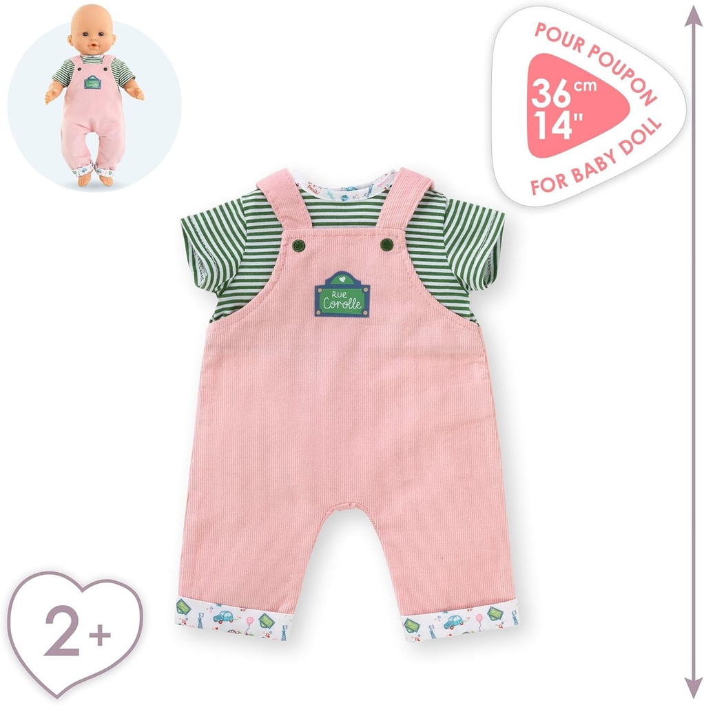 Corolle - T-shirt En Overall Een Weekend in Parijs Kleding Voor Poppen 36 Cm Vanaf 2 Jaar 9000141700