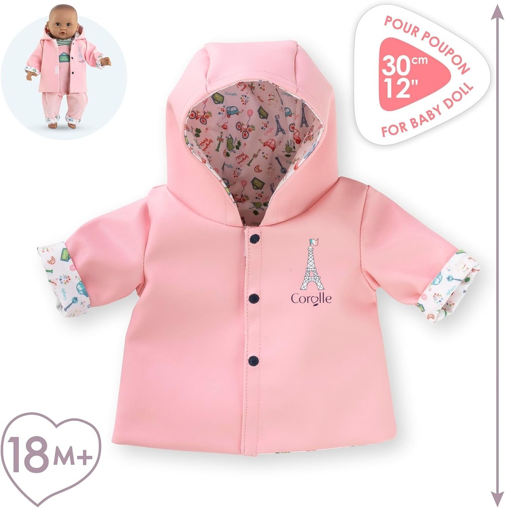 Corolle - Omkeerbare Was Een Weekend in Parijs Kleding Voor Poppen 30 Cm Vanaf 18 Maanden 9000111070