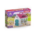 Schleich Horse Club Open Stable Litte Horseshoe 60 Piece Playset with Haflinger Mare and Foal for Children Ages 5+