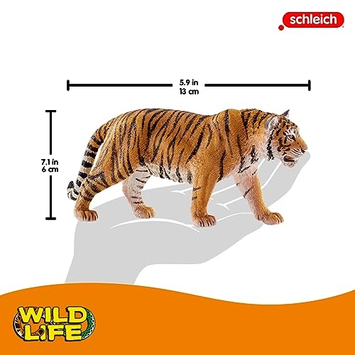 Schleich Wild Life, Realistic Safari Jungle Animal Toys for Boys and Girls, Tiger Toy Figurine, Ages 3+