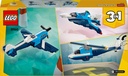 LEGO Creator 3in1 Aircraft: Race Plane Toy for Kids 31160