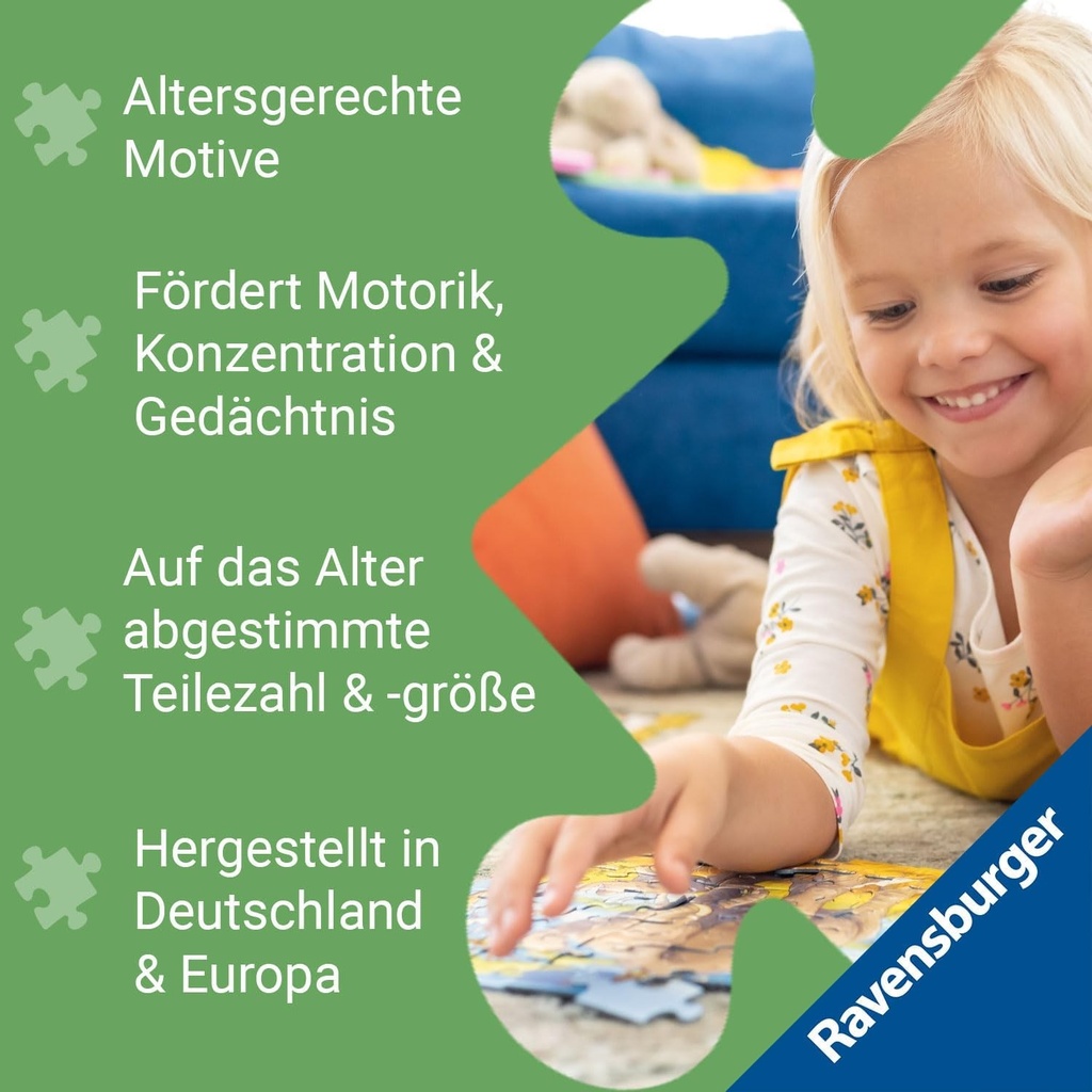 Ravensburger - Puzzle Minecraft Puzzle 200 Pezzi XXL Puzzle Bambini 8 Anni 58x25cm