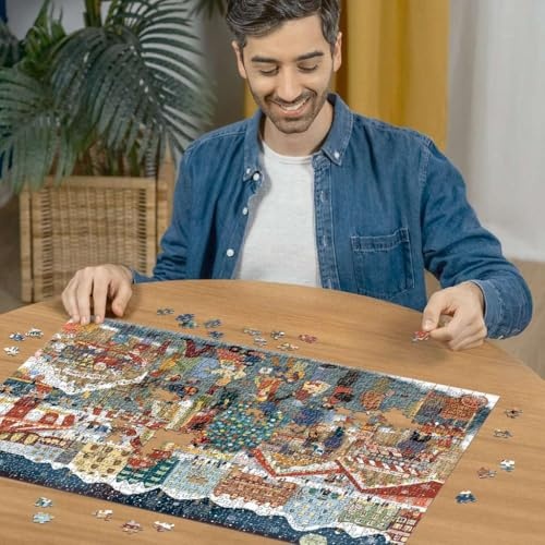 2024 Christmas Market 1000 Piece Jigsaw Puzzle for Adults and Kids Age 12 Years up - Special Edition