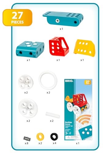 BRIO Builder - 34605 Builder Remote Control Set | Educational Construction Toy for Kids Aged 3 Years up