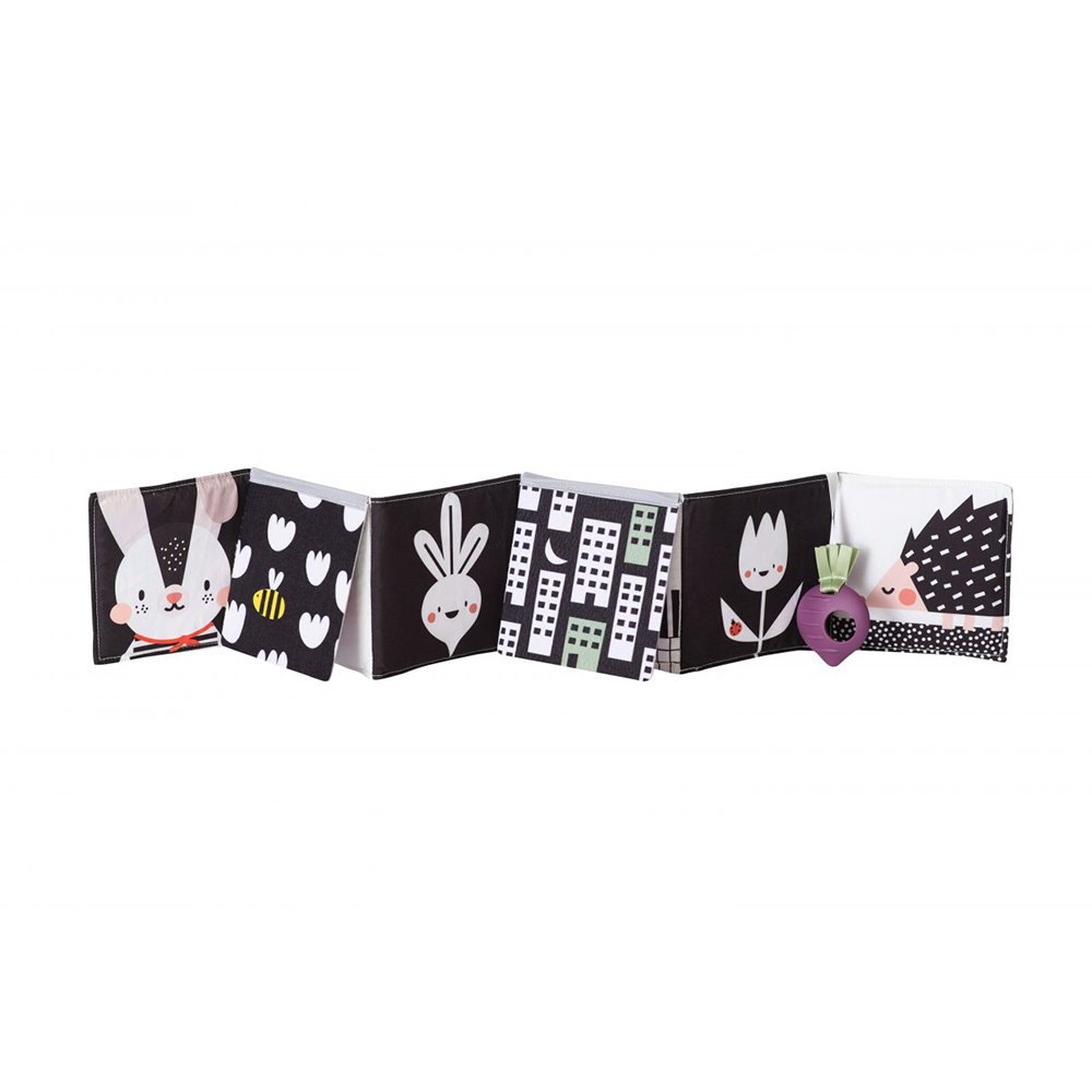 Urban Garden Soft Cloth Newborn Book, Crinkle Baby Book. High Contrast Sensory Toys. Early Education Activity Toy. Infant Tummy Time Toys.