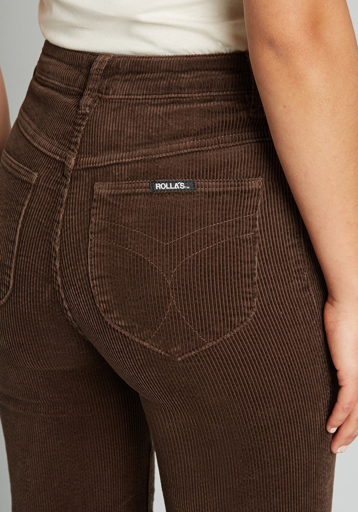 Rollas So Seventies Savvy Corduroy Flare Pants in Brown, Size 26