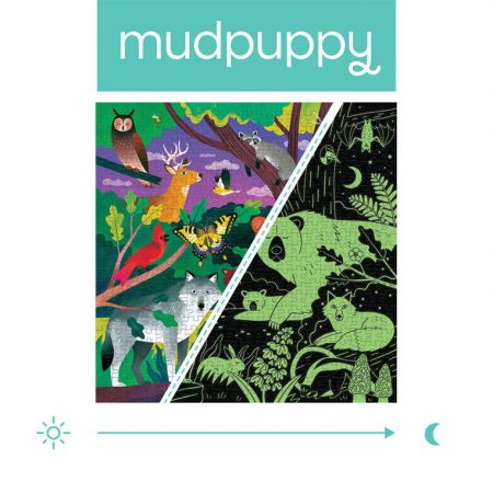 Puzzle 500pcs Forêt illuminée Mudpuppy phosphorescent