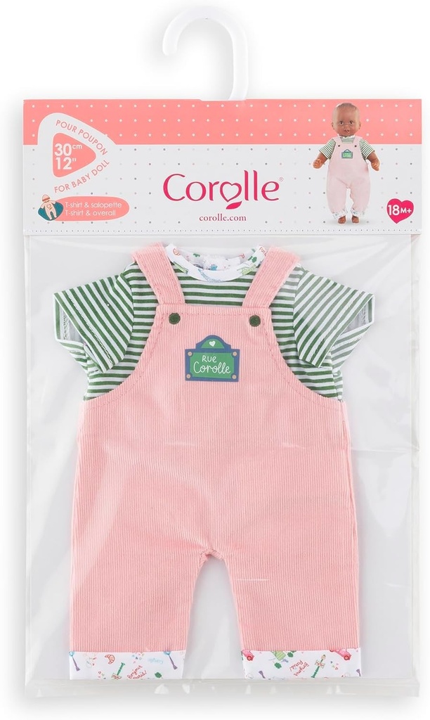 Corolle - T-shirt En Overall Een Weekend in Parijs Kleding Voor Poppen 30 Cm Vanaf 18 Maanden 9000111040