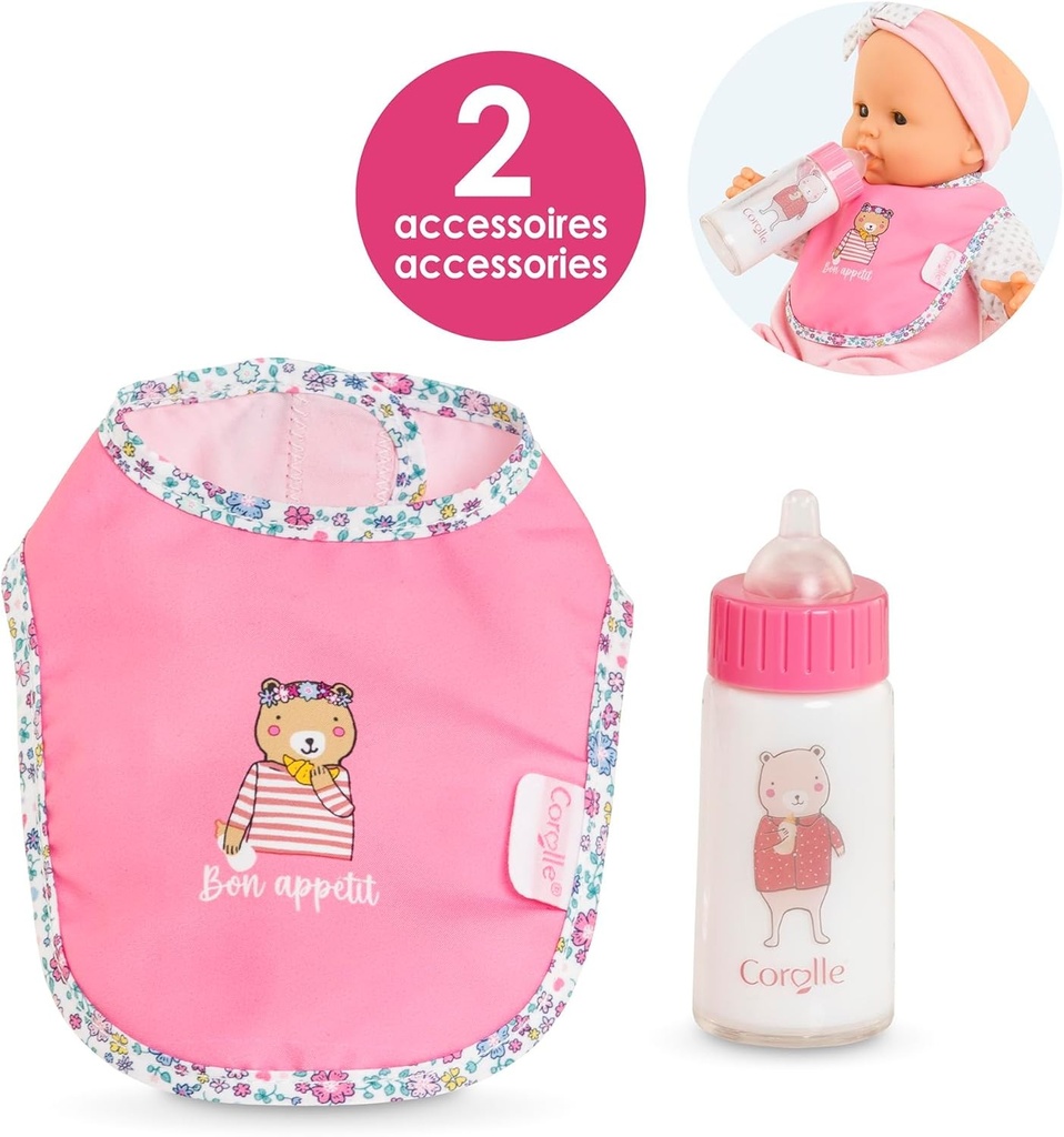 Corolle - Magische Slabbetje En Fles Accessoires Voor Poppen 36 En 42 Cm Vanaf 2 Jaar 9000141790