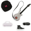 Corolle Girls Melody Musikstudio Set Ankleidepuppe Mit Pinker Strähne Im Rockstaroutfit 4-TLG. Zubehör Vanilleduft 28cm Ab 4 Jahre