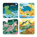 4 Puzzles évolutifs Dinosaures (6-9-12-16 pcs)