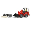 Bruder 02191 Schaeffer Compact Loader 2034 W/ Figure and Accessories