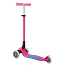 Globber Primo Foldable Scooter Plus Lights Fuschia and Sky Blue