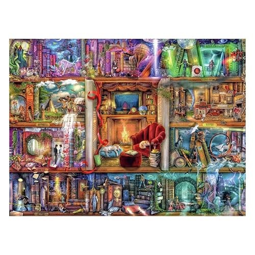 Ravensburger Puzzle 2D 1500 Elementów: Bogata Bilblioteka Nowy Design
