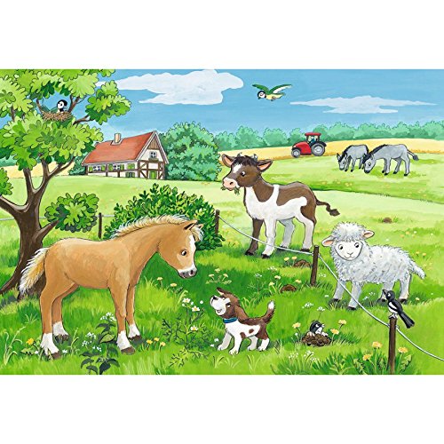 Puzzle Animal Children in the Wood  2 X 12 Pieces  Ravensburger