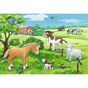 Puzzle Animal Children in the Wood  2 X 12 Pieces  Ravensburger