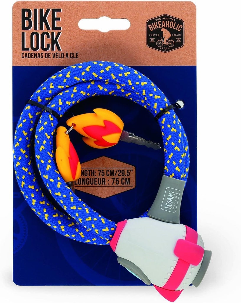 Legami BLS0002 Lucchetto per Bici Bike Lock Blue SPACE