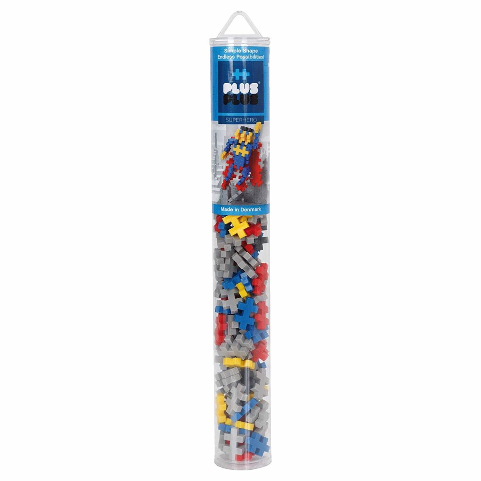 Plus-Plus Superhero 100 Pcs Tube Building Bricks,