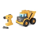 John Deere Kids Build-a-Buddy Yellow Dump Truck - 13 Piece Take Apart Toy Truck with Battery Powered Drill - Childs Farm Toy Cars - Educational STEAM