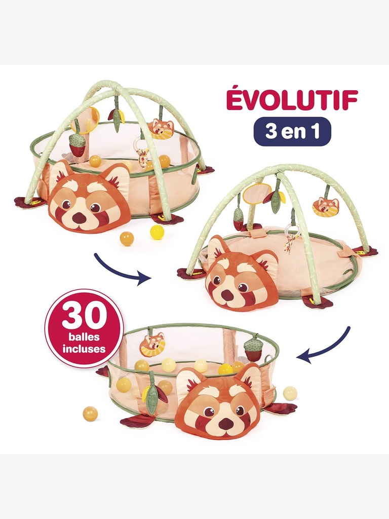 3-in-1 Activity-Decke Und Bällebad PANDA Für Baby LUDI