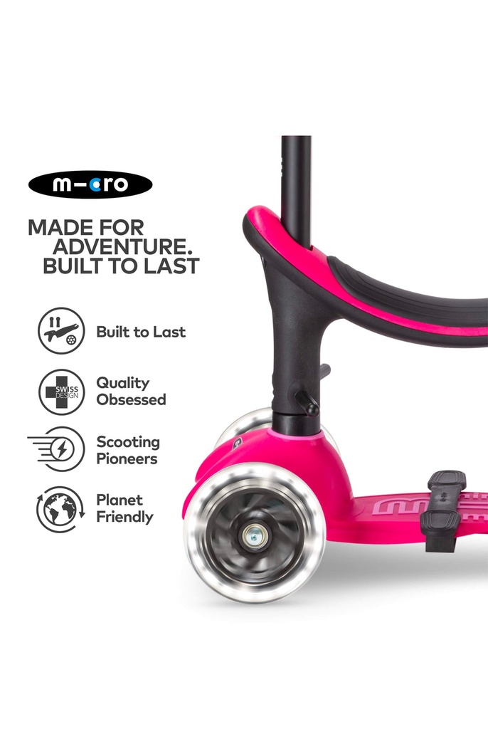 Mini Micro Deluxe Magic Led 1an-6ans Rose