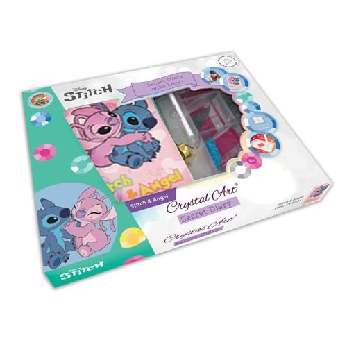 Crystal Art Kit journal intime à diamanter - Stitch & Angel