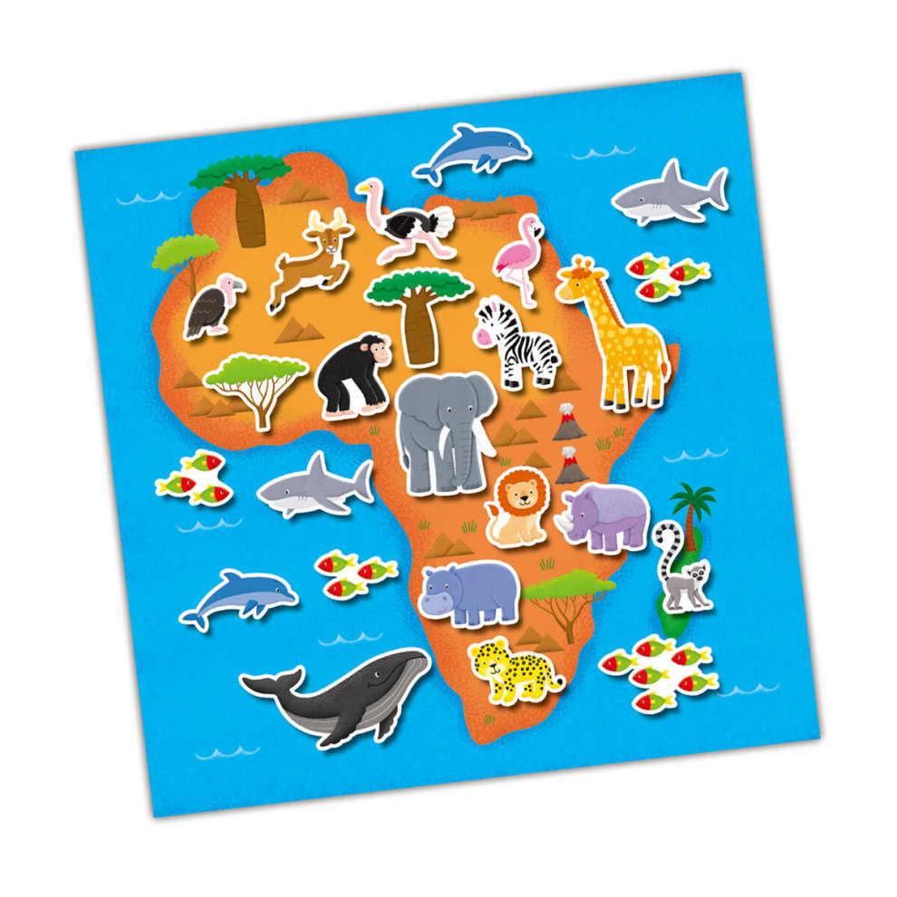Livre de stickers repositionnables - Monde