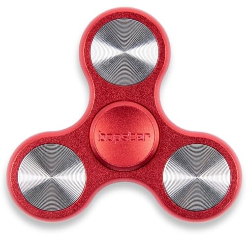 Bopster Metal Spinner, Handheld Tri-Fidget Spinner for Children and Adults, 4+ Minutes Spin Time, 73 G, Smooth Desk Toy for Stress Relief, Concentrati
