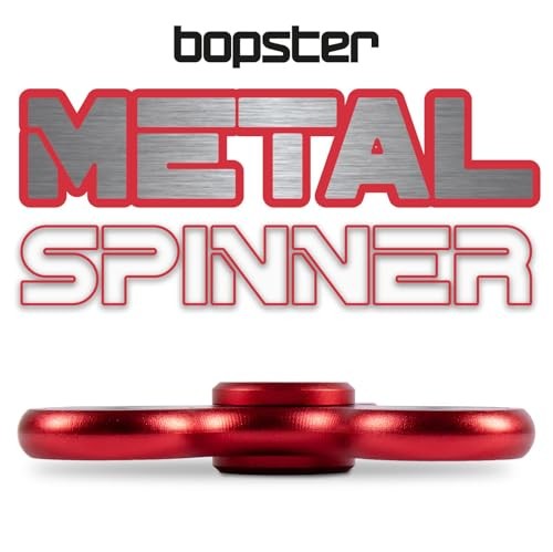 Bopster Metal Spinner, Handheld Tri-Fidget Spinner for Children and Adults, 4+ Minutes Spin Time, 73 G, Smooth Desk Toy for Stress Relief, Concentrati