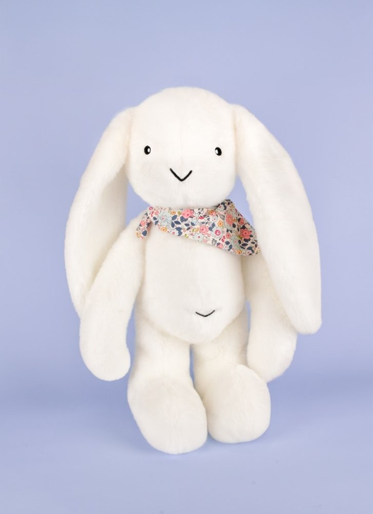 LAPIN FLEURETTE - Blanc 50cm