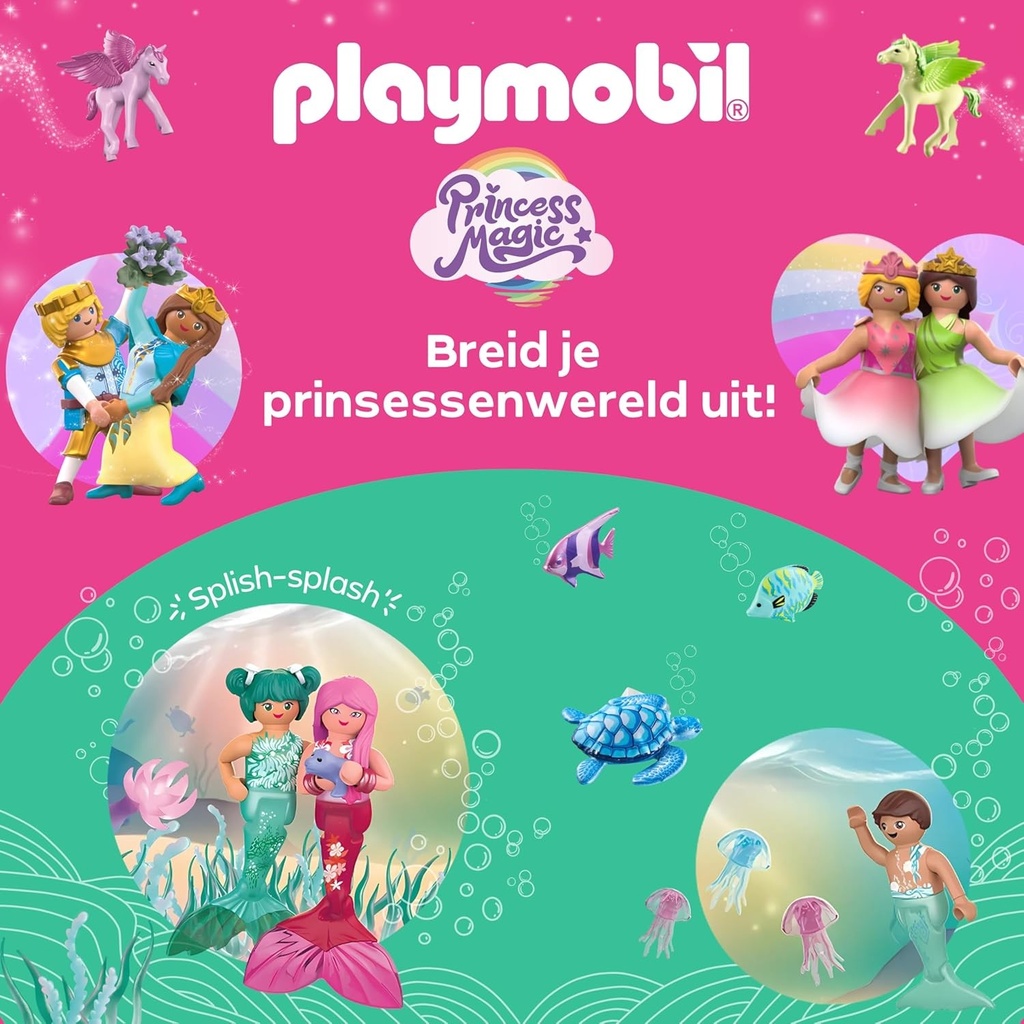 PLAYMOBIL   Princess   Drie Prinsessen   3 Figuren Met Verschillende Kleding En Accessoires   Stimuleert Creativiteit   Prinsessenspeelgoed Voor Kinde