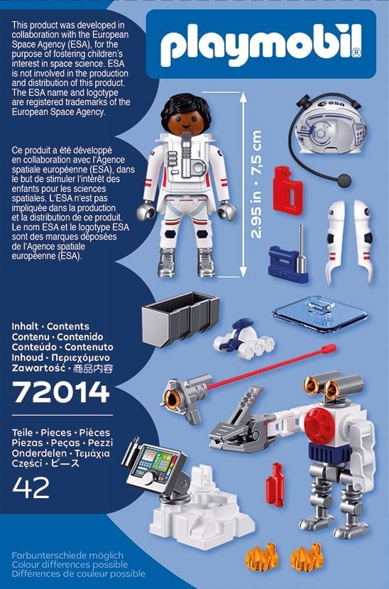 Playmobil European Space Agency 72014 Astronaut with Robot