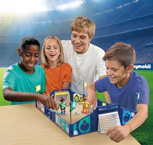 PLAYMOBIL   My Life   Voetbalarena   Speelveld Met Schietmechanisme En 2 Poorten   Voetbalspeelgoed Vanaf 4 Jaar   72056