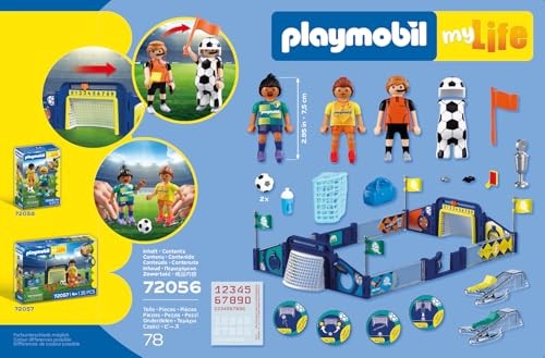 PLAYMOBIL   My Life   Voetbalarena   Speelveld Met Schietmechanisme En 2 Poorten   Voetbalspeelgoed Vanaf 4 Jaar   72056
