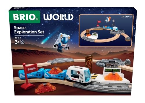 Ravensburger BRIO World - 36153 Space Exploration Set   Space-Themed Toy Train Set for Kids Aged 3 Years up